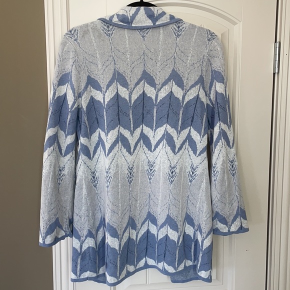 Pendleton // Open Front Patterned Cardigan - Picture 3 of 5